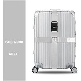 Resim Queenshow Anti-hırsızlık Bagaj Kemeri - Çapraz Askılı, Şifre Ayarlanabilir Bavul Kemerleri Black 