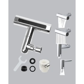 Resim İsmiyle Al Mey Ithalat® Abs Pirinç Alaşımlı Musluk Başlığı 4 Modlu 360° Dönebilen ve Ekonomik 