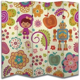 Resim Çocuk Temalı Özel Tasarım Paravan Room Divider 180 x 200 cm 