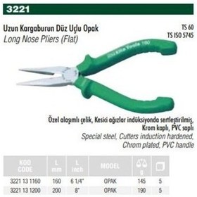 Resim Elta 3221 Opak Seri Kargaburun 160 MM Düz Uçlu - 3221131160 