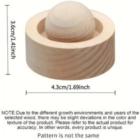 Resim Gaojunshop01 2 Adet Doğal Ahşap Küre Difüzör - Esansiyel Yağ Tutucu, Doğal Kayın Ve Ceviz Ahşap 