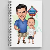 Resim Cool Baba ve Oğlu Karikatürlü Defter 
