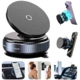 Resim Güçlü Manyetik Tutuşlu 360 Döner Araç Telefon Tutucu - Vakumlu Montajlı Çok Renkli 