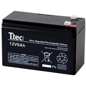 Resim Ttec 12 Volt 9 Amper Kuru Akü 12v 9ah 2024 Üretim 