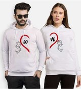 Resim Tshirthane Lo Ve Kalp Sevgili Kombinleri Kapüşonlu Kombini (528221940) 