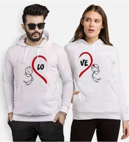 Resim Tshirthane Lo Ve Kalp Sevgili Kombinleri Kapüşonlu Kombini (528221940) 