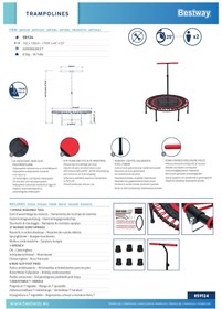 Resim Bestway 59124 Aerobounce Egzersiz ve Fitness Trambolini 102cm x 135cm - Kırmızı 