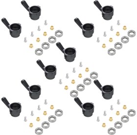 Resim Smooth12 5x Metal Direksiyon Kupası Dönüş Kupası Kiti Wpl C14 C24 C34 C44 B14 B1 B16 B24 B36 Mn D90 D91 MN99S Rc Araç Parçaları, Siyah (Yurt Dışından) 