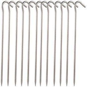 Resim Springsun Lixada Paslanmaz Çelik Çadır Kazıkları - 12'li Set, Rüzgara Karşı Sağlam Tutturma Çok Renkli 