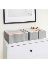 Resim 4 Lü Çekmece Düzenleyici Beyaz - Gri 