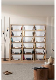 Resim 8305 Evm Kitaplık , 6 Kapaklı , 18 Bölmeli , 15 Raflı , Sepet , Ofis , Çalışma Odası Diğer 