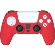 Resim Playstation 5 Dualsense Kontroller Matris Oyun Kolu Silikon Kılıf Kırmızı 