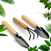 Resim Mini Ahşap Hobi Bahçe Seti 3 Adet 