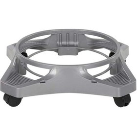 Resim Tüpçek Saksı Damacana Kolon Küllük Altlığı Tekerlekli Plastik Tüp Gri 