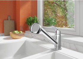 Resim Vitra Punto A41192 Fonksiyonel Eviye Mutfak Bataryası ,krom krom 