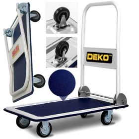 Resim DEKO TURKEY Dkt-175 Koli Yük Paket Taşıma El Arabası Dkt-175 Kg Kapasiteli Katlanır Tablalı Dkt-175 