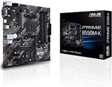 Resim ASUS Prime B550M-K AMD B550 AM4 DDR4 4400 HDMI DVI VGA Çift M2 USB3.2 MATX PCIE 4.0 ECC RAM Destekli Anakart 