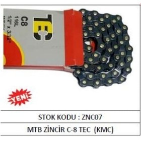 Resim Mtb Zincir C-30 Tec (Kmc) Mtb Bisiklet Zinciri Vitesli Siyah 