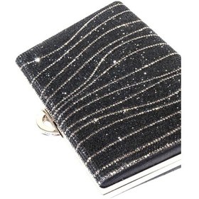 Resim Keeba Taşlı Siyah Abiye Çanta Clutch Siyah Taşlı Gece Çantası Abiye Çanta Siyah Abiye Çantası 