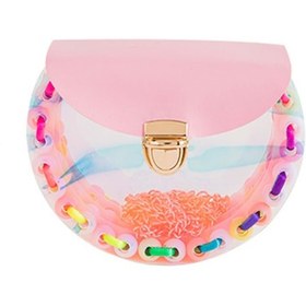 Resim Homyl Dıy Çocuk El Yapımı Omuz Çantası Yapma Seti Malzeme Pembe 