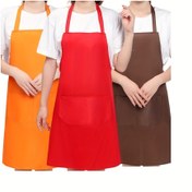 Resim Mutfak BBQ nefes alabilir önlükler cepli özel logo renkli önlük cafe yemek pişirme temizlik bib aracı önlük 