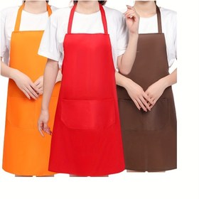 Resim Mutfak BBQ nefes alabilir önlükler cepli özel logo renkli önlük cafe yemek pişirme temizlik bib aracı önlük 