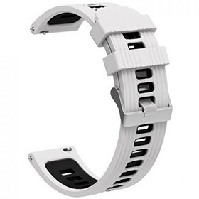 Resim Samsung Galaxy Watch Active 4 40 MM Delikli Çift Renk Şık Tasarım KRD 55 Beyaz Kordon 