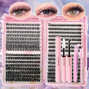Resim 30D/40D/50D Karışık Hacim 640/280 Küme Kirpik Uzatma Seti, Tekrar Kullanılabilir, 0.07mm Kalınlık, D Curl, 10-16mm Uzunluk, Yapay Kirpik Küme Seti, Yapay Kirpik Küme Seti, Glue ile DIY Lash Clusters Kit, Doğal/Kozplay/Doll/Anime/Kedi Göz Stilleri, Başlangıç ​​Sevgilisi, Kişisel Güzellik ve Bakım için Makyaj Aracı 