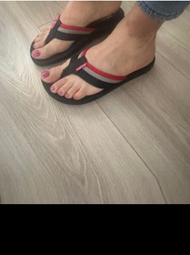 Resim Ceyo UNISEX Parmak Arası Suyla Dost Hafif Ortopedik Taban SİYAH Renk Terlik 6100-27 MARİN DESEN 