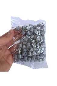 Resim GLASWEN Çivili Raf Pimi Duvar Dolap Mobilya Pimi Sert Plastik Raf Tutucu Gri 100 Adet Tekli (1 PAKET) 