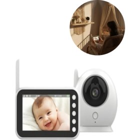 Resim Teknodayım 4.5 Inç Ekranlı Gece Görüşlü Bebek Kamerası ve Monitörü 