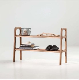 Resim Woodesk Escala, Ahşap, Ayakkabılık Ve Raf Sistemi, Tik Renk Teak 