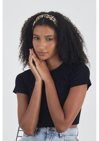 Resim Kadın Pamuklu Penye, Kaymaz, Yumuşak, Esnek, Stilinle Öndesin Saç Bandı Bandana - Tek Ebat / Leopar Leopar 