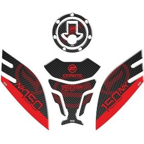 Resim Gogo Tank Pad Seti 001 Siyah-kırmızı Cf Moto 150nk 2016-2023 