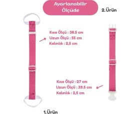 Resim Temel Valiz Üstü Çanta Sabitleme Kemeri ve Çanta Asma Askısı Seti Koyu Pembe Renk 