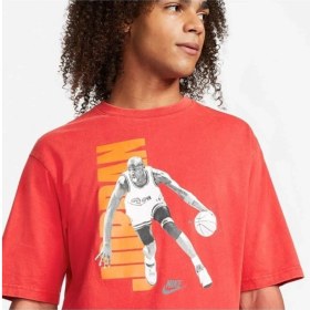 Resim Nike Jordan Vintage Men's Washed Graphic T-Shirt Red DJ6597-657 