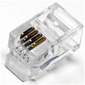 Resim Rj 11 4 Pin Telefon Jak Konnektör 4P4C 100 Adet 