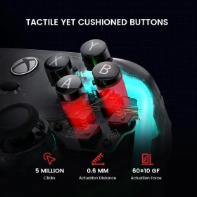 Resim Gamesir Kaleıd Kablolu Hall Effect Controller Xbox Series X|s, Xbox One ve Windows Şeffaf Siyah 