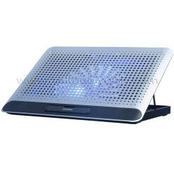 Resim Dark Luna Alüminyum 16cm LED FAN'lı, 74.35 CFM & 1400RPM, 6x Yükseklik Ayarlı, 2xUSB 15.4" Notebook Soğutucu ve Stand (Gri) 