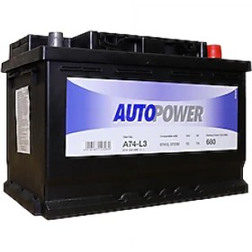 Resim Autopower L3 12V 74 Ah 680 A Akü 