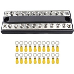 Resim Cp-4051 100a 48v Rv Yat Modifiye Çift Sıralı 10 Bara, 20 Adet Terminalli 