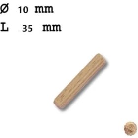 Resim Storemax Ahşap Yivli Kavela Pimi 10X35MM 100 Adet 
