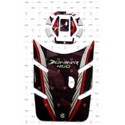 Resim Dominar Tank Pad Depo Kapak Sticker Kırmızı-Siyah 