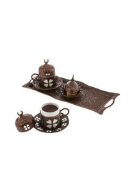 Resim Elif Yonca 2 Li Kahve Damat Fincan Seti Bakır Bakır 