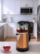 Resim AWOX Demglass Cam Demlikli Elektrikli Çay Makinesi Rose Gold 