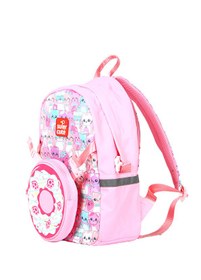 Resim Pink Cat Unisex Çocuk Two in One Sırt Çantası 