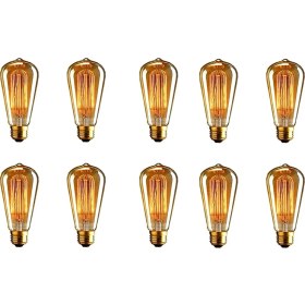 Resim Proled ST64 40 Watt Dekoratif Rustik Ampul Akkor 10 Adet 