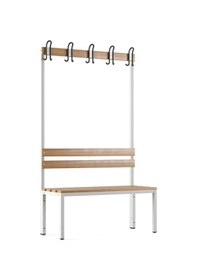 Resim Ayakkabılıksız 4 Ayaklı Tek Taraflı Bank, Kanca Şeritli Bank, 5 Kanca, 100x43x170 Cm, Spor Bankı 