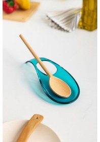 Resim Akrilik Aquamarin Tezgah Üstü Kirli Kaşıklık & Kepçe Altlığı Siyah 