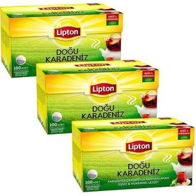 Resim Lipton Doğu Karadeniz Bergamot Aromalı Siyah Süzen Demlik Poşet Çay 3'lü 100 x 3.2 G 
